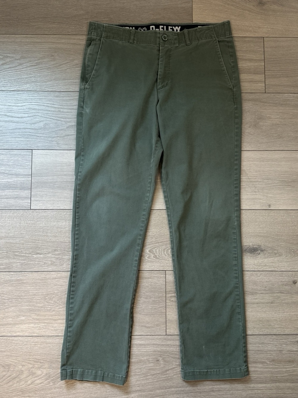 Dixxon Flannel Co Pants Mens 36x34 Green D-Flexx Chino Outdoors Casual Comfort